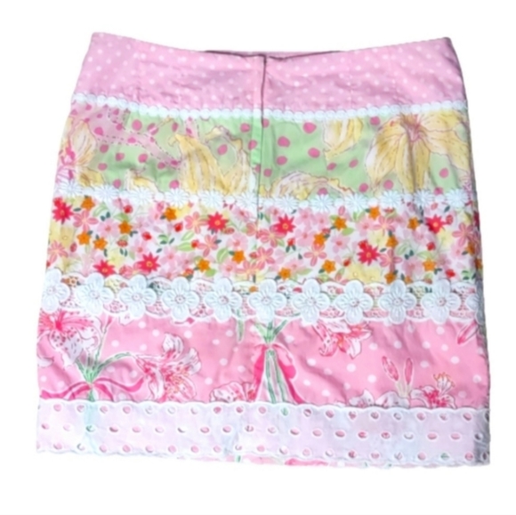 Lilly Pulitzer Fancie Nancie Multi Floral Tiered Mini Vintage Size 8 #29 - Picture 5 of 7